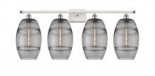  516-4W-WPC-G557-8SM - Vaz - 4 Light - 38 inch - White Polished Chrome - Bath Vanity Light