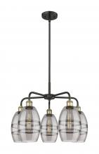  516-5CR-BAB-G557-6SM - Vaz - 5 Light - 24 inch - Black Antique Brass - Chandelier