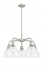  516-5CR-SN-GBD-752 - Bristol - 5 Light - 26 inch - Satin Nickel - Chandelier