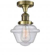  517-1CH-AB-G534 - Oxford - 1 Light - 8 inch - Antique Brass - Semi-Flush Mount