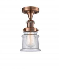  517-1CH-AC-G184S - Canton - 1 Light - 6 inch - Antique Copper - Semi-Flush Mount