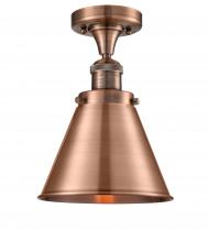  517-1CH-AC-M13-AC - Appalachian - 1 Light - 8 inch - Antique Copper - Semi-Flush Mount