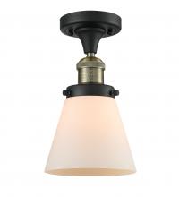  517-1CH-BAB-G61 - Cone - 1 Light - 7 inch - Black Antique Brass - Semi-Flush Mount