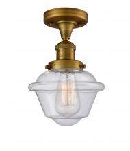  517-1CH-BB-G534 - Oxford - 1 Light - 8 inch - Brushed Brass - Semi-Flush Mount