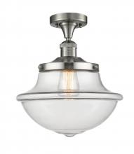  517-1CH-SN-G542 - Oxford - 1 Light - 12 inch - Brushed Satin Nickel - Semi-Flush Mount