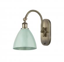 Innovations Lighting 518-1W-AB-MBD-75-SF - Plymouth - 1 Light - 8 inch - Antique Brass - Sconce