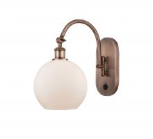 Innovations Lighting 518-1W-AC-G121-8 - Athens - 1 Light - 8 inch - Antique Copper - Sconce