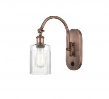  518-1W-AC-G342 - Hadley - 1 Light - 5 inch - Antique Copper - Sconce