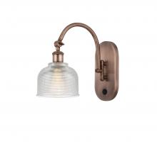  518-1W-AC-G412 - Dayton - 1 Light - 6 inch - Antique Copper - Sconce