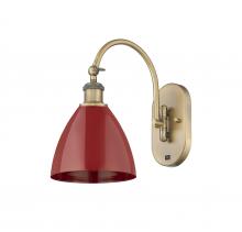  518-1W-BB-MBD-75-RD - Plymouth - 1 Light - 8 inch - Brushed Brass - Sconce