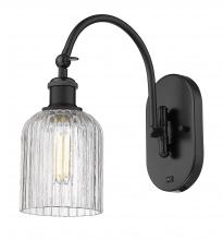  518-1W-BK-G559-5CL - Bridal Veil - 1 Light - 5 inch - Matte Black - Sconce