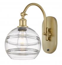  518-1W-SG-G556-8CL - Rochester - 1 Light - 8 inch - Satin Gold - Sconce