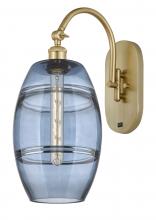  518-1W-SG-G557-8BL - Vaz - 1 Light - 8 inch - Satin Gold - Sconce