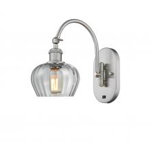  518-1W-SN-G92 - Fenton - 1 Light - 7 inch - Brushed Satin Nickel - Sconce