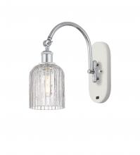  518-1W-WPC-G559-5CL - Bridal Veil - 1 Light - 5 inch - White Polished Chrome - Sconce