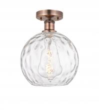 Innovations Lighting 616-1F-AC-G1215-10 - Athens Water Glass - 1 Light - 10 inch - Antique Copper - Semi-Flush Mount