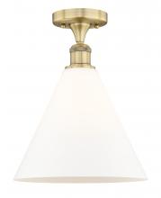  616-1F-BB-GBC-121 - Berkshire - 1 Light - 12 inch - Brushed Brass - Semi-Flush Mount