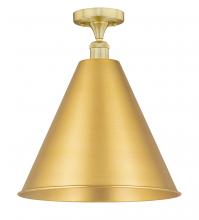  616-1F-SG-MBC-16-SG - Berkshire - 1 Light - 16 inch - Satin Gold - Semi-Flush Mount