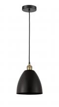  616-1P-BAB-MBD-9-BK - Bristol - 1 Light - 9 inch - Black Antique Brass - Cord hung - Mini Pendant