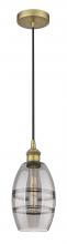  616-1P-BB-G557-6SM - Vaz - 1 Light - 6 inch - Brushed Brass - Cord hung - Mini Pendant