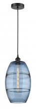  616-1P-BK-G557-10BL - Vaz - 1 Light - 10 inch - Matte Black - Cord hung - Mini Pendant