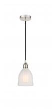  616-1P-PN-G441 - Brookfield - 1 Light - 6 inch - Polished Nickel - Cord hung - Mini Pendant