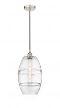  616-1P-PN-G557-10CL - Vaz - 1 Light - 10 inch - Polished Nickel - Cord hung - Mini Pendant