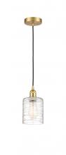  616-1P-SG-G1113 - Cobbleskill - 1 Light - 5 inch - Satin Gold - Cord hung - Mini Pendant