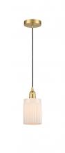  616-1P-SG-G341 - Hadley - 1 Light - 5 inch - Satin Gold - Cord hung - Mini Pendant