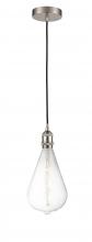  616-1P-SN-BB164LED - Edison - 1 Light - 7 inch - Brushed Satin Nickel - Cord hung - Mini Pendant