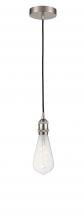  616-1P-SN-BB95LED - Edison - 1 Light - 4 inch - Brushed Satin Nickel - Cord hung - Mini Pendant