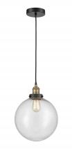  616-1PH-BAB-G204-12 - Beacon - 1 Light - 12 inch - Black Antique Brass - Cord hung - Mini Pendant