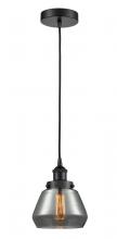  616-1PH-BK-G173-LED - Fulton - 1 Light - 7 inch - Matte Black - Cord hung - Mini Pendant