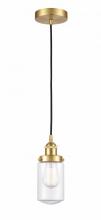  616-1PH-SG-G312 - Dover - 1 Light - 5 inch - Satin Gold - Cord hung - Mini Pendant