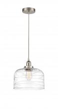  616-1PH-SN-G713-L - Bell - 1 Light - 12 inch - Brushed Satin Nickel - Cord hung - Mini Pendant