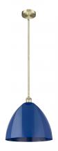  616-1S-AB-MBD-16-BL - Plymouth - 1 Light - 16 inch - Antique Brass - Cord hung - Mini Pendant