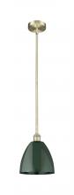  616-1S-AB-MBD-9-GR - Plymouth - 1 Light - 9 inch - Antique Brass - Cord hung - Mini Pendant