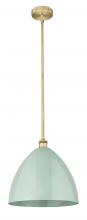  616-1S-BB-MBD-16-SF - Plymouth - 1 Light - 16 inch - Brushed Brass - Cord hung - Mini Pendant