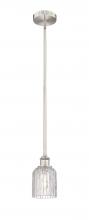  616-1S-SN-G559-5CL - Bridal Veil - 1 Light - 5 inch - Brushed Satin Nickel - Cord hung - Mini Pendant