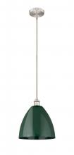  616-1S-SN-MBD-12-GR - Plymouth - 1 Light - 12 inch - Brushed Satin Nickel - Cord hung - Mini Pendant