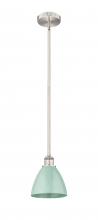  616-1S-SN-MBD-75-SF - Plymouth - 1 Light - 8 inch - Brushed Satin Nickel - Cord hung - Mini Pendant