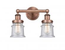  616-2W-AC-G184S - Canton - 2 Light - 14 inch - Antique Copper - Bath Vanity Light