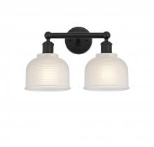  616-2W-BK-G411 - Dayton - 2 Light - 15 inch - Matte Black - Bath Vanity Light