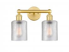  616-2W-SG-G112 - Cobbleskill - 2 Light - 14 inch - Satin Gold - Bath Vanity Light