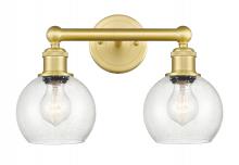  616-2W-SG-G124-6 - Athens - 2 Light - 15 inch - Satin Gold - Bath Vanity Light