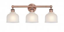  616-3W-AC-G411 - Dayton - 3 Light - 24 inch - Antique Copper - Bath Vanity Light