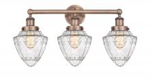  616-3W-AC-G664-7 - Bullet - 3 Light - 24 inch - Antique Copper - Bath Vanity Light