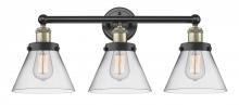  616-3W-BAB-G42 - Cone - 3 Light - 26 inch - Black Antique Brass - Bath Vanity Light