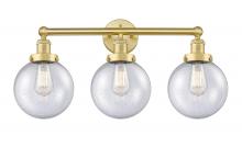  616-3W-SG-G204-8 - Beacon - 3 Light - 26 inch - Satin Gold - Bath Vanity Light