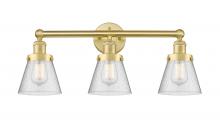  616-3W-SG-G64 - Cone - 3 Light - 24 inch - Satin Gold - Bath Vanity Light